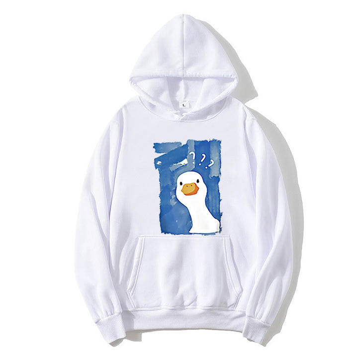 Kvinnors hoodie med lekfullt anka motiv Mirla 1772613013-Eva Jonsson