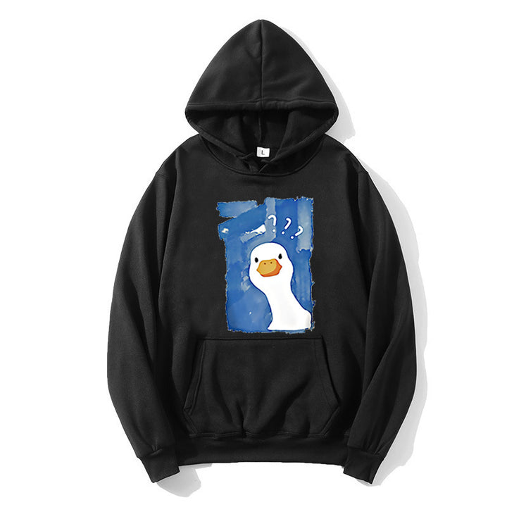 Kvinnors hoodie med lekfullt anka motiv Mirla 1772613013-Eva Jonsson