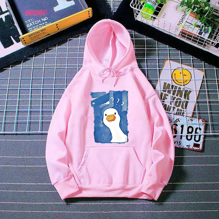 Kvinnors hoodie med lekfullt anka motiv Mirla 1772613013-Eva Jonsson