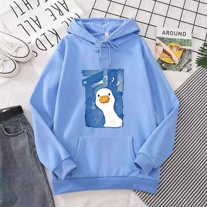 Kvinnors hoodie med lekfullt anka motiv Mirla 1772613013-Eva Jonsson
