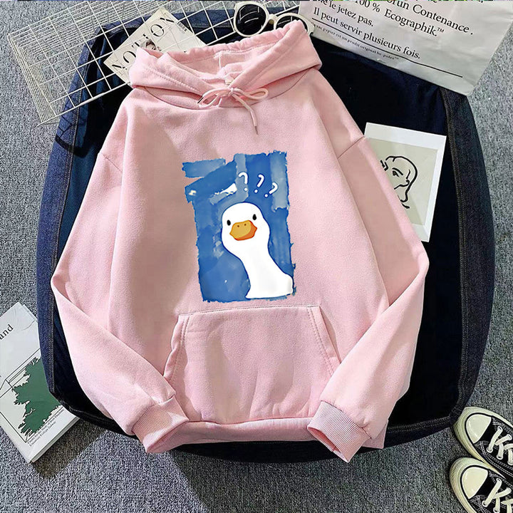 Kvinnors hoodie med lekfullt anka motiv Mirla 1772613013-Eva Jonsson