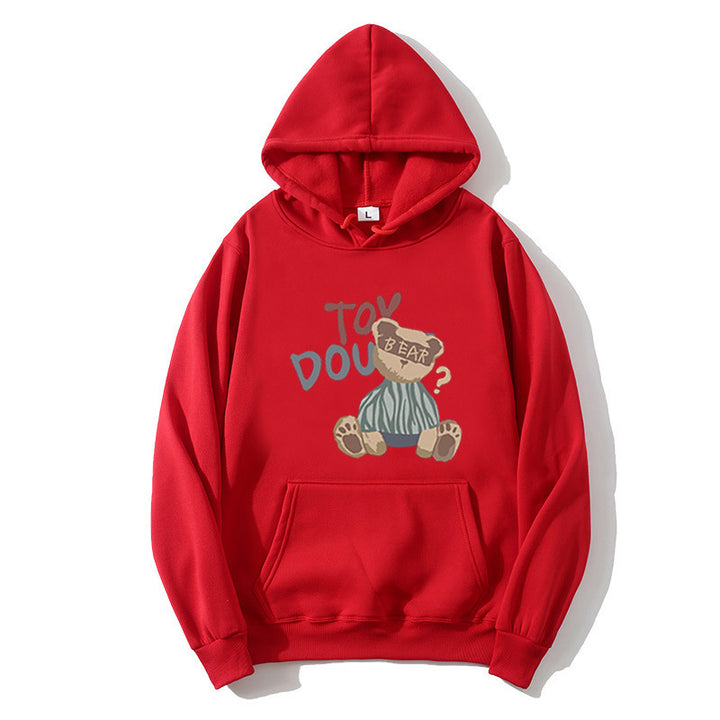 Kvinnors hoodie med lekfullt björnmotiv Mirla-Eva Jonsson