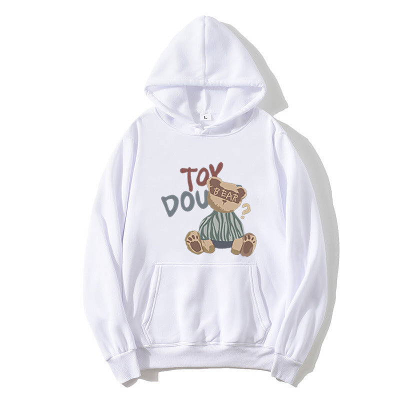 Kvinnors hoodie med lekfullt björnmotiv Mirla-Eva Jonsson