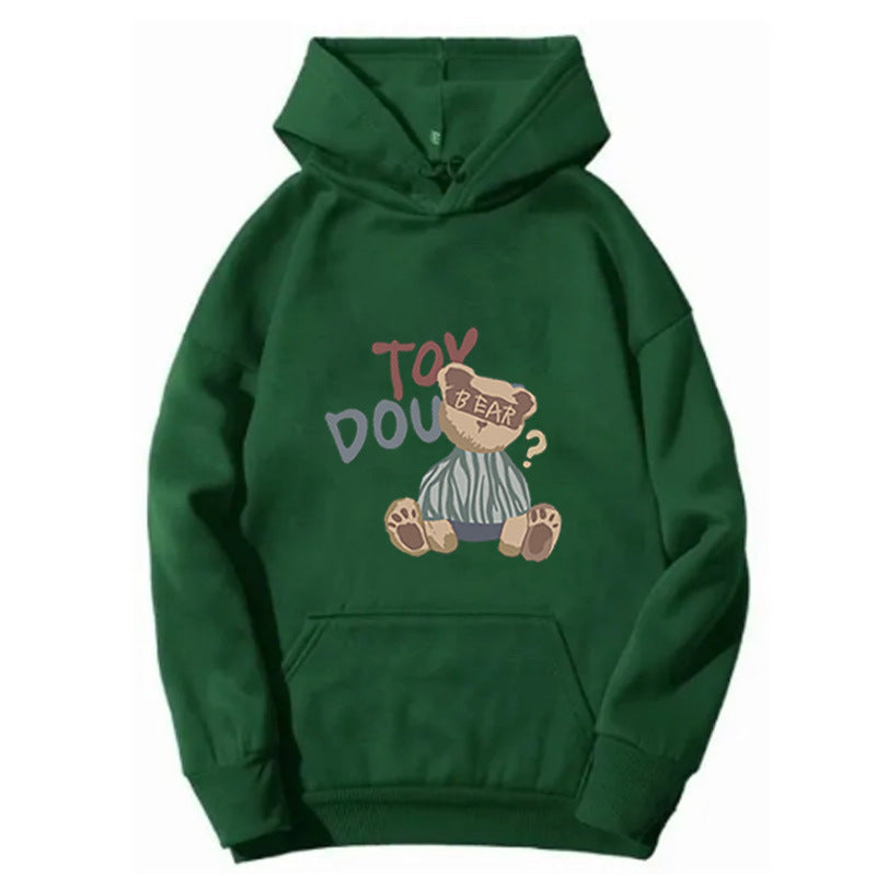 Kvinnors hoodie med lekfullt björnmotiv Mirla-Eva Jonsson