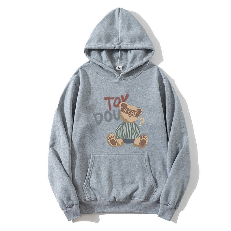 Kvinnors hoodie med lekfullt björnmotiv Mirla-Eva Jonsson