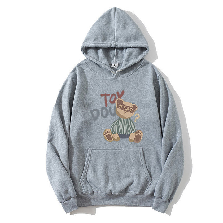 Kvinnors hoodie med lekfullt björnmotiv Mirla-Eva Jonsson