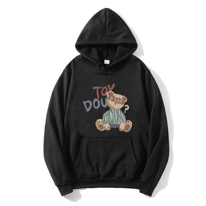 Kvinnors hoodie med lekfullt björnmotiv Mirla-Eva Jonsson