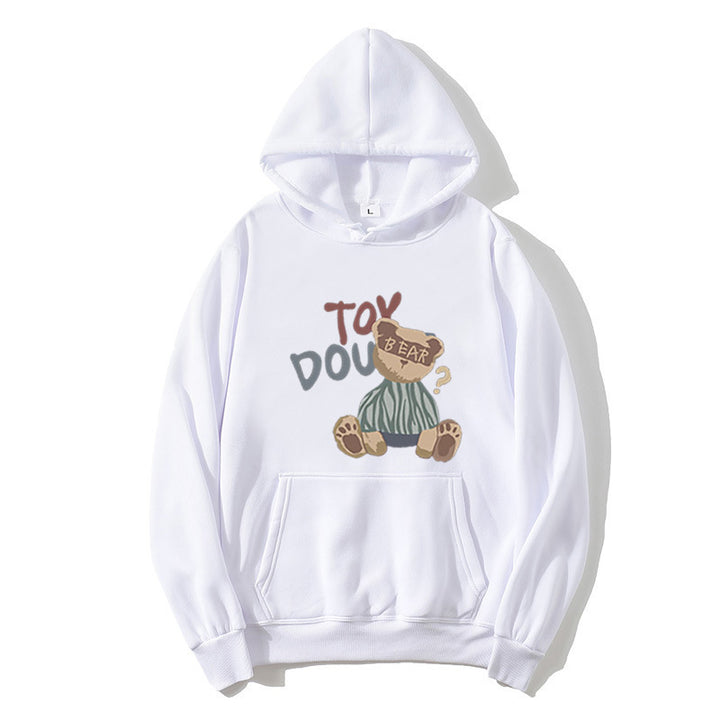 Kvinnors hoodie med lekfullt björnmotiv Mirla-Eva Jonsson