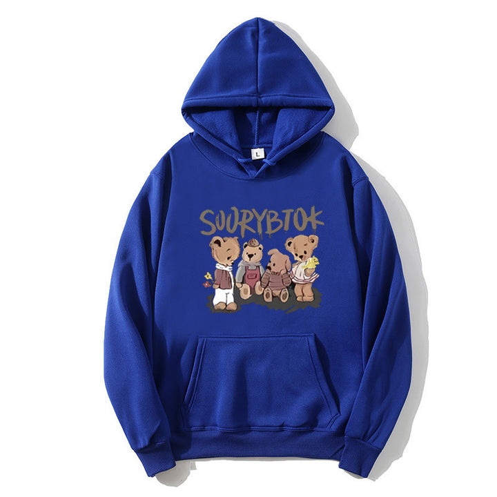 Kvinnors hoodie med lekfullt björnmotiv Mirla-Eva Jonsson