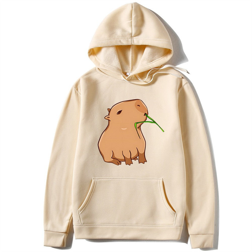 Kvinnors hoodie med lekfullt djurmönster Mirla-Eva Jonsson