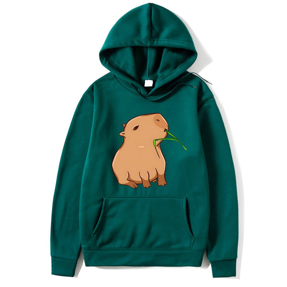 Kvinnors hoodie med lekfullt djurmönster Mirla-Eva Jonsson