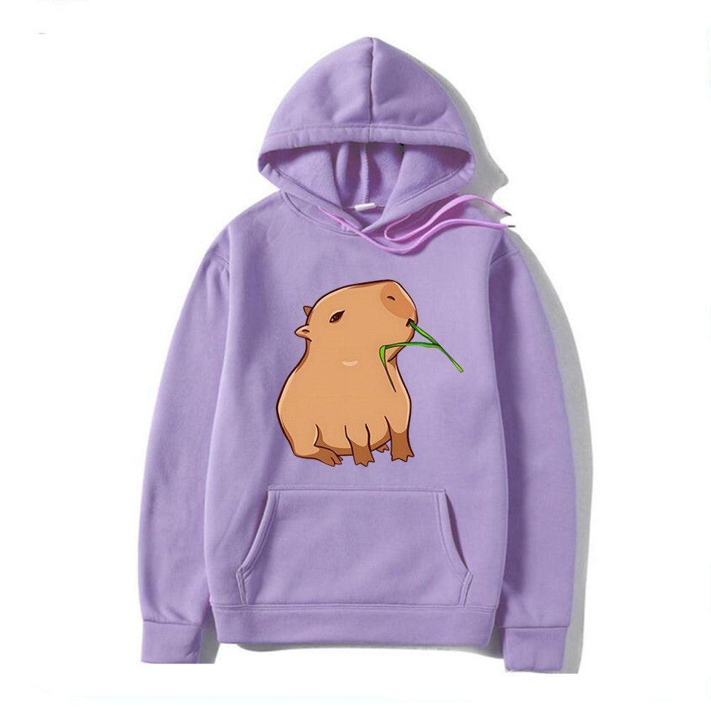 Kvinnors hoodie med lekfullt djurmönster Mirla-Eva Jonsson