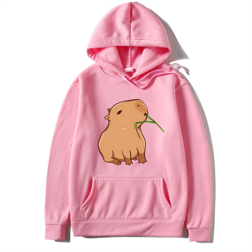 Kvinnors hoodie med lekfullt djurmönster Mirla-Eva Jonsson