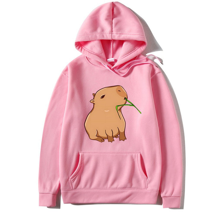 Kvinnors hoodie med lekfullt djurmönster Mirla-Eva Jonsson