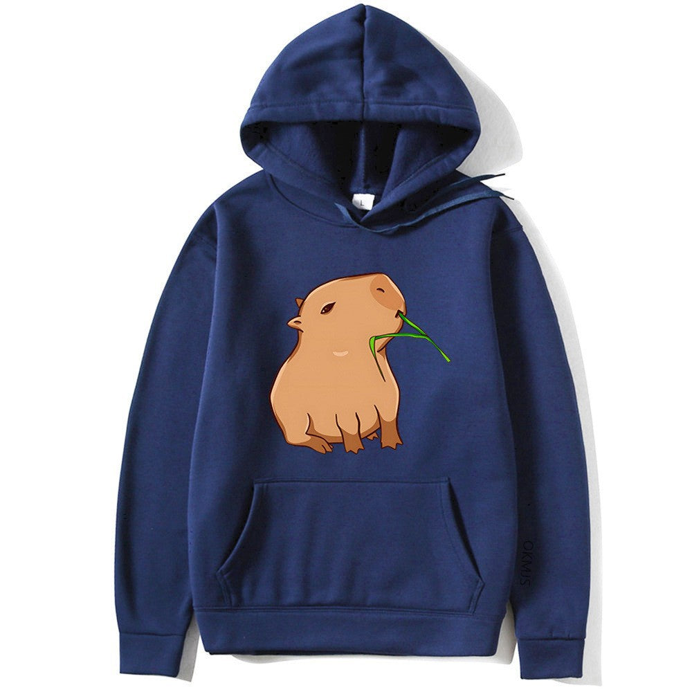 Kvinnors hoodie med lekfullt djurmönster Mirla-Eva Jonsson