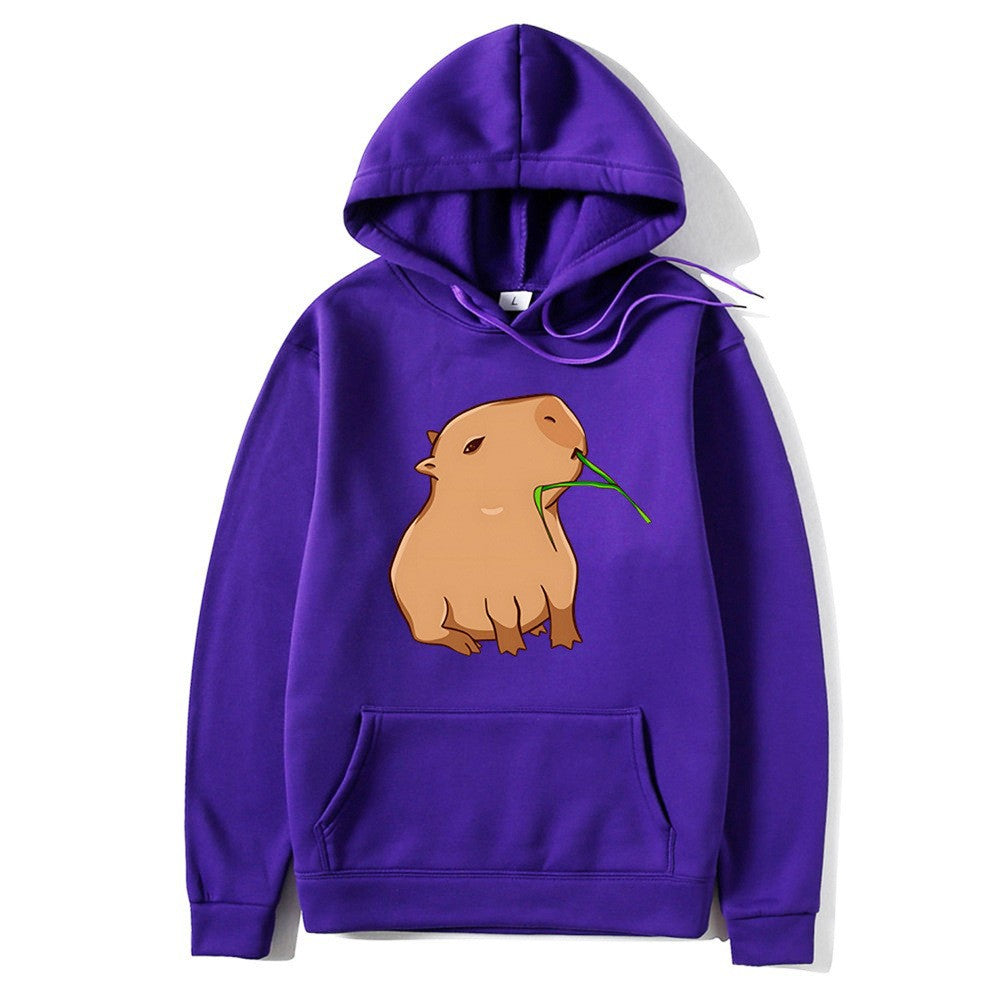Kvinnors hoodie med lekfullt djurmönster Mirla-Eva Jonsson
