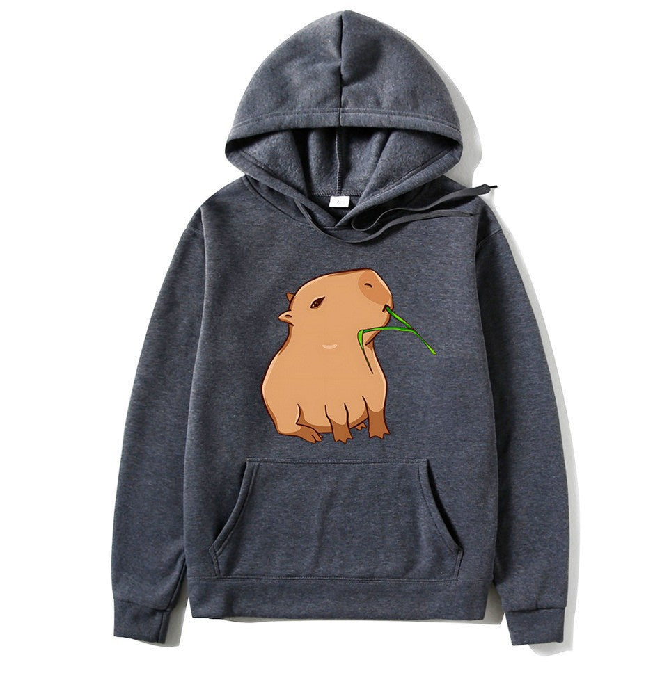 Kvinnors hoodie med lekfullt djurmönster Mirla-Eva Jonsson