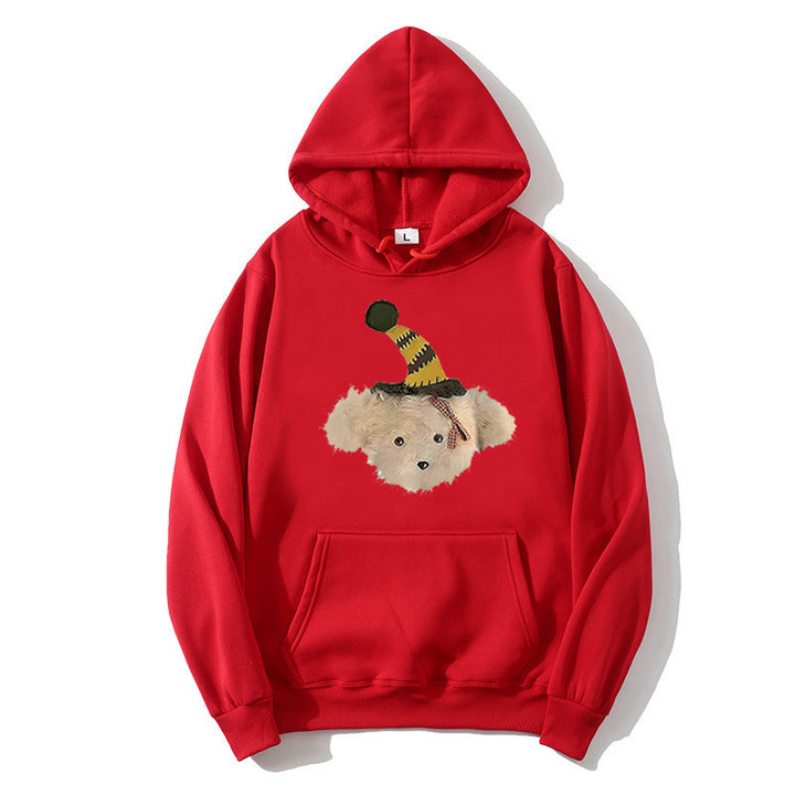Kvinnors hoodie med lekfullt hundmotiv Mirla-Eva Jonsson