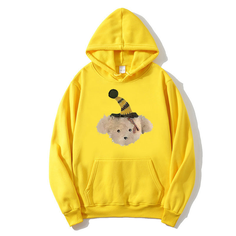 Kvinnors hoodie med lekfullt hundmotiv Mirla-Eva Jonsson