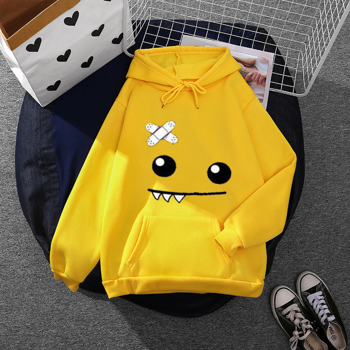 Kvinnors hoodie med lekfullt monstermotiv Mirla-Eva Jonsson