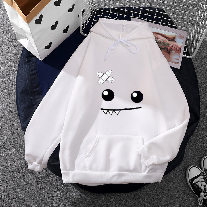 Kvinnors hoodie med lekfullt monstermotiv Mirla-Eva Jonsson