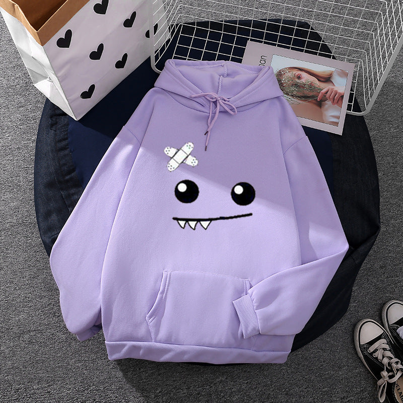 Kvinnors hoodie med lekfullt monstermotiv Mirla-Eva Jonsson