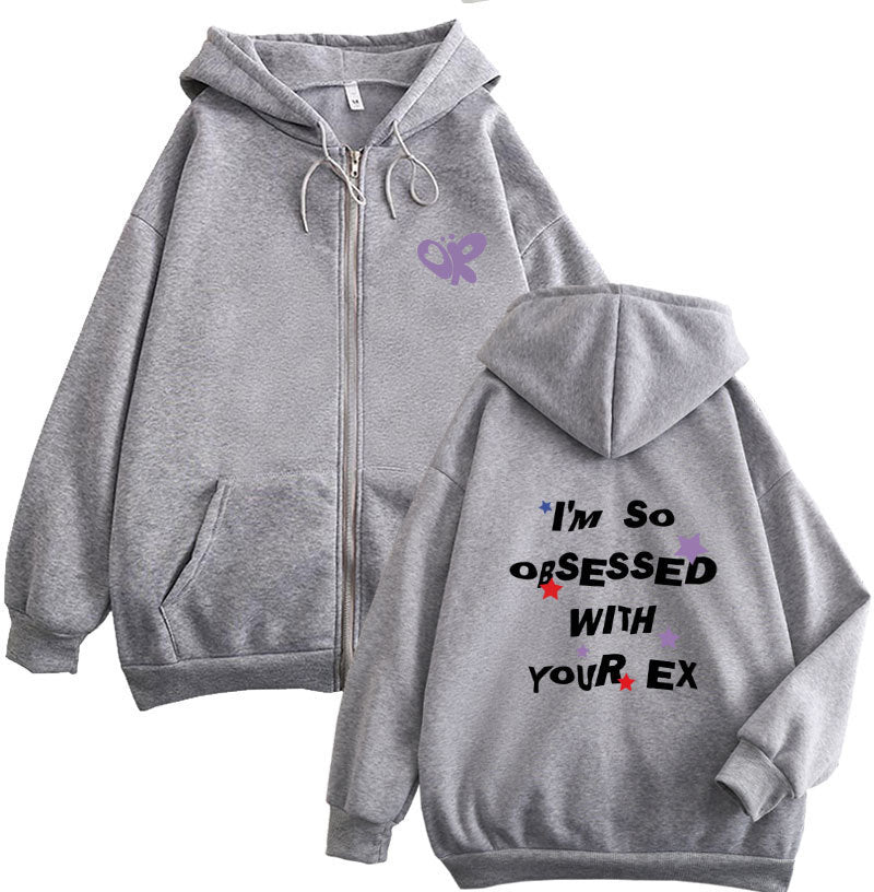 Kvinnors hoodie med lekfullt tryck och bekväm passform Mirla-Eva Jonsson