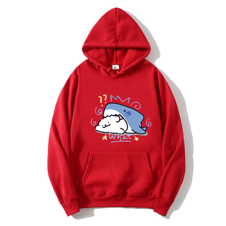 Kvinnors hoodie med lekfullt valmotiv Mirla-Eva Jonsson