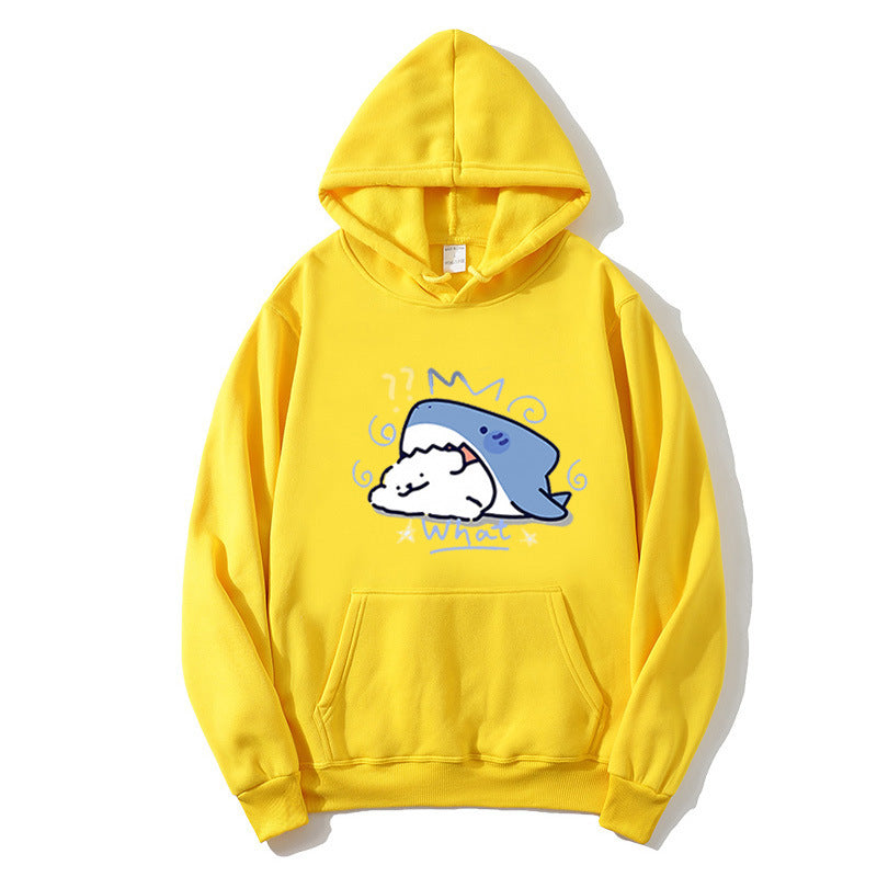 Kvinnors hoodie med lekfullt valmotiv Mirla-Eva Jonsson