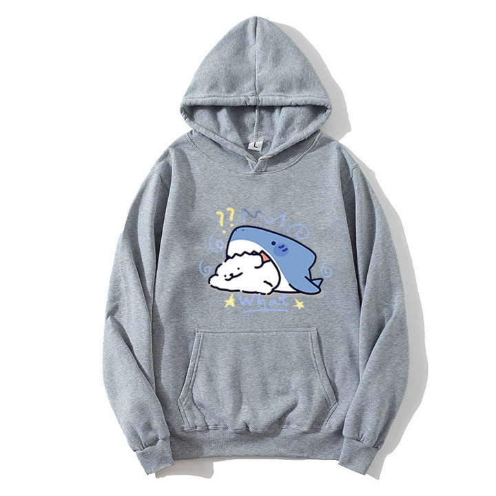 Kvinnors hoodie med lekfullt valmotiv Mirla-Eva Jonsson