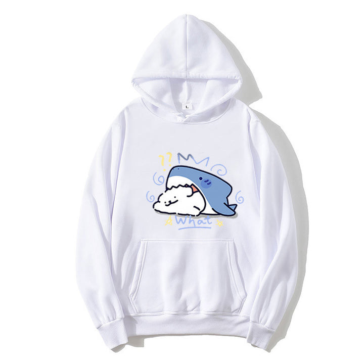 Kvinnors hoodie med lekfullt valmotiv Mirla-Eva Jonsson