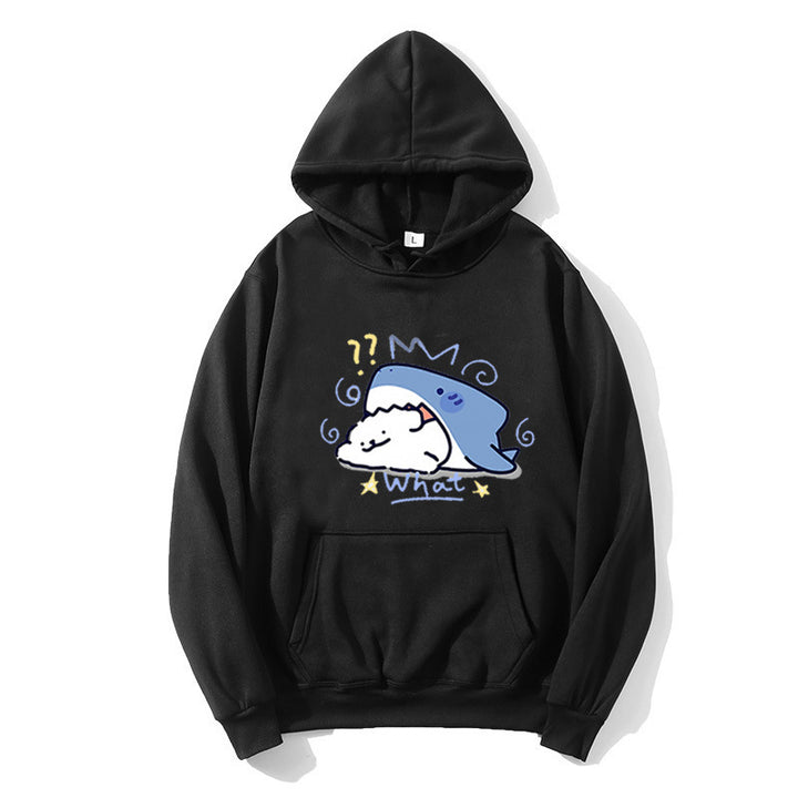 Kvinnors hoodie med lekfullt valmotiv Mirla-Eva Jonsson