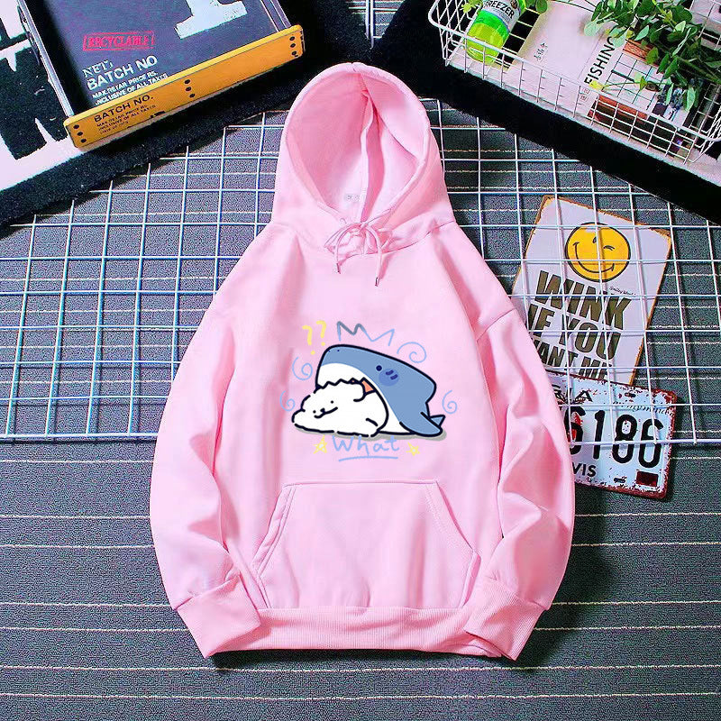 Kvinnors hoodie med lekfullt valmotiv Mirla-Eva Jonsson
