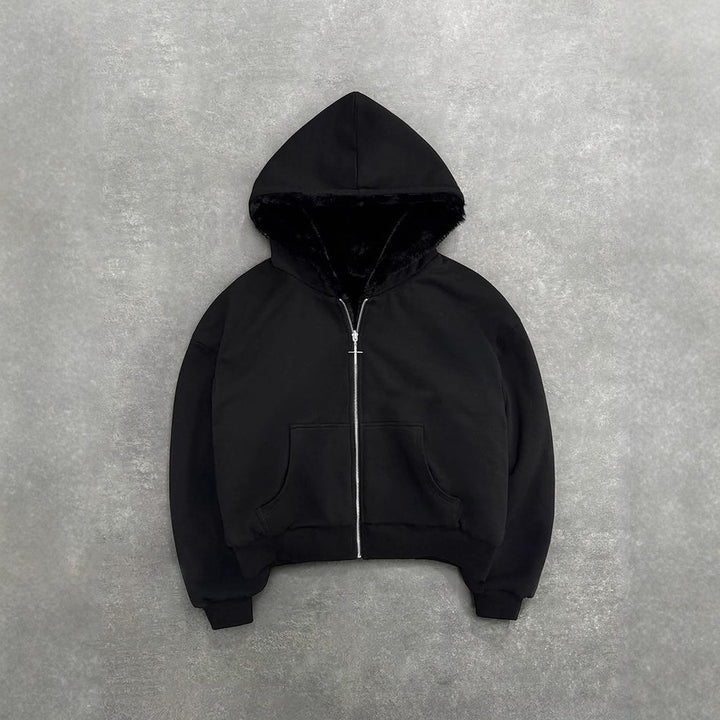 Kvinnors hoodie med mjukt foder och högkvalitativ dragkedja Mirla-Eva Jonsson