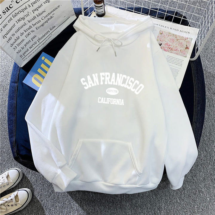 Kvinnors hoodie med modern San Francisco tryck Mirla-Eva Jonsson