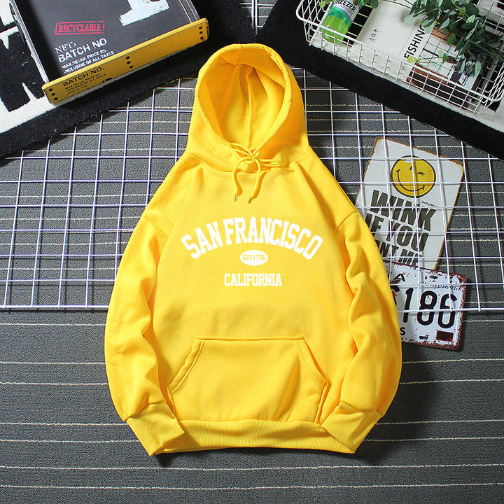 Kvinnors hoodie med modern San Francisco tryck Mirla-Eva Jonsson