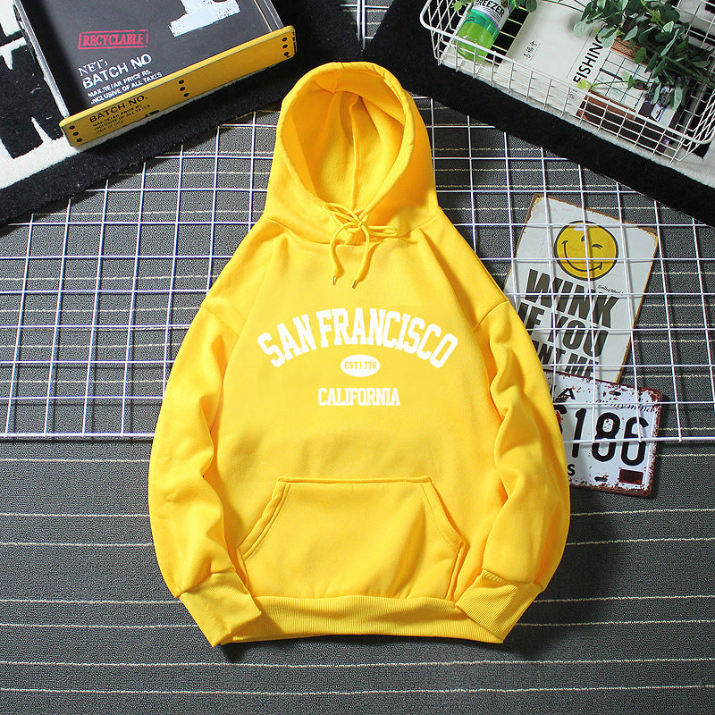 Kvinnors hoodie med modern San Francisco tryck Mirla-Eva Jonsson