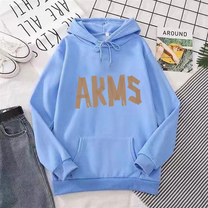 Kvinnors hoodie med modern grafisk tryck Mirla-Eva Jonsson