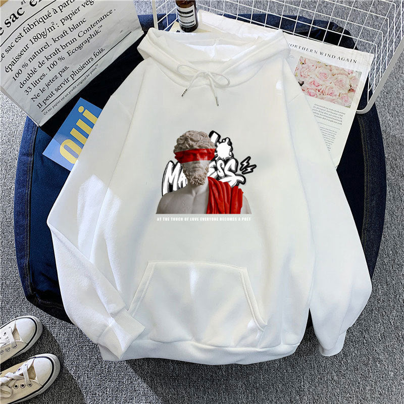 Kvinnors hoodie med modern grafisk tryck och inspirerande text Mirla-Eva Jonsson