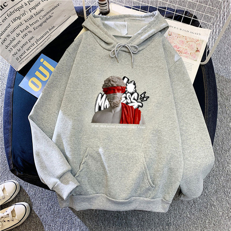 Kvinnors hoodie med modern grafisk tryck och inspirerande text Mirla-Eva Jonsson
