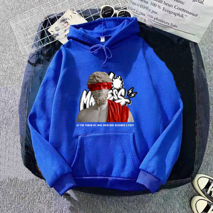 Kvinnors hoodie med modern grafisk tryck och inspirerande text Mirla-Eva Jonsson