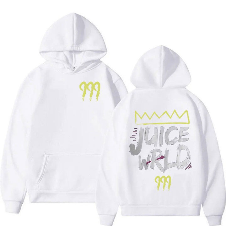 Kvinnors hoodie med modern kängurufickdesign och slående grafisk tryck Mirla-Eva Jonsson