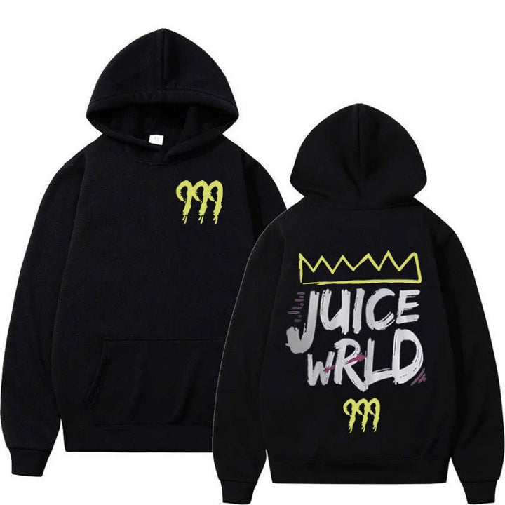 Kvinnors hoodie med modern kängurufickdesign och slående grafisk tryck Mirla-Eva Jonsson