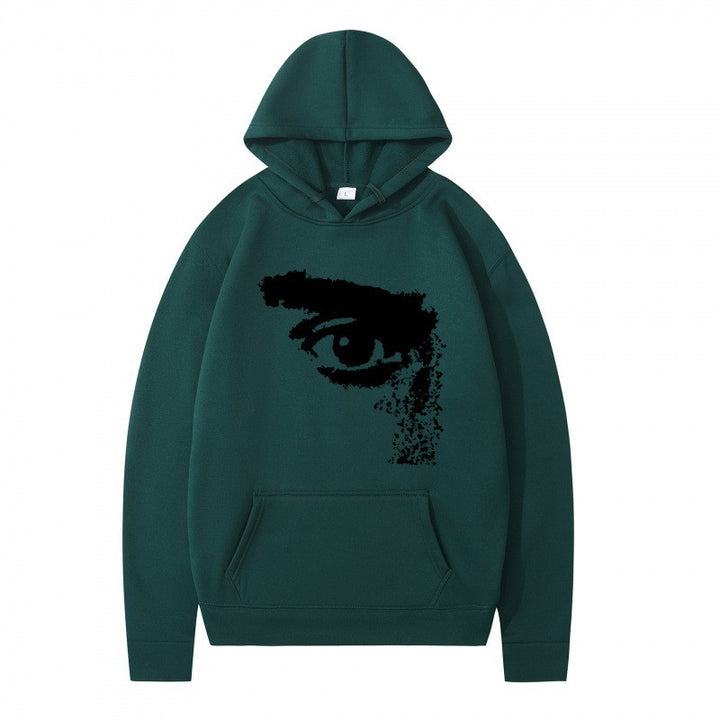 Kvinnors hoodie med modern, konstnärlig tryck Mirla-Eva Jonsson