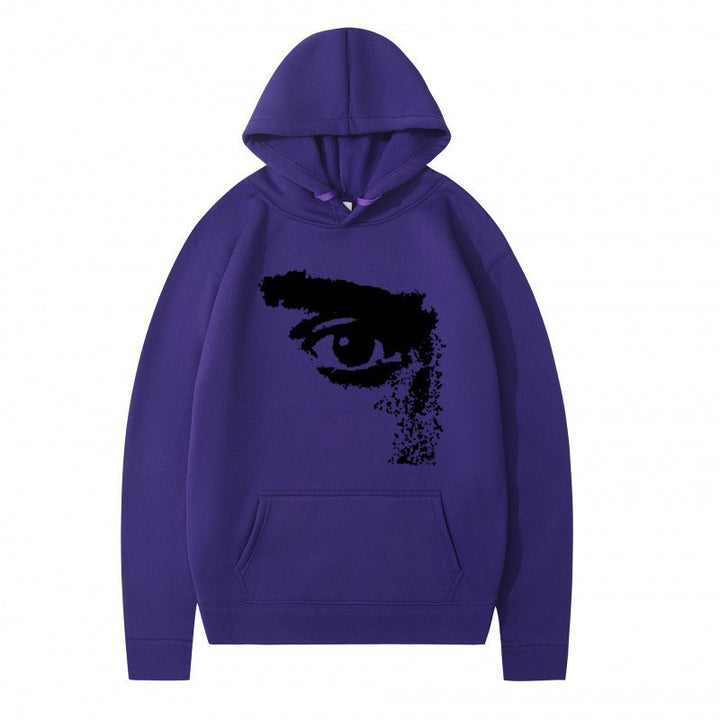 Kvinnors hoodie med modern, konstnärlig tryck Mirla-Eva Jonsson