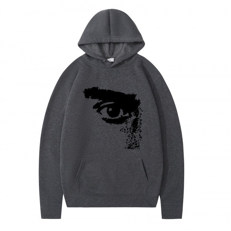 Kvinnors hoodie med modern, konstnärlig tryck Mirla-Eva Jonsson