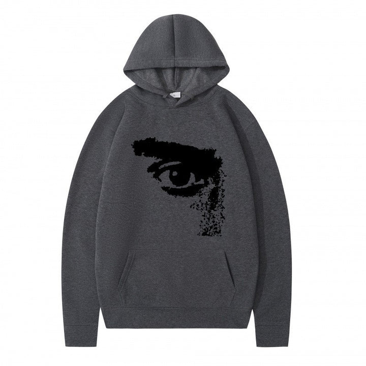 Kvinnors hoodie med modern, konstnärlig tryck Mirla-Eva Jonsson