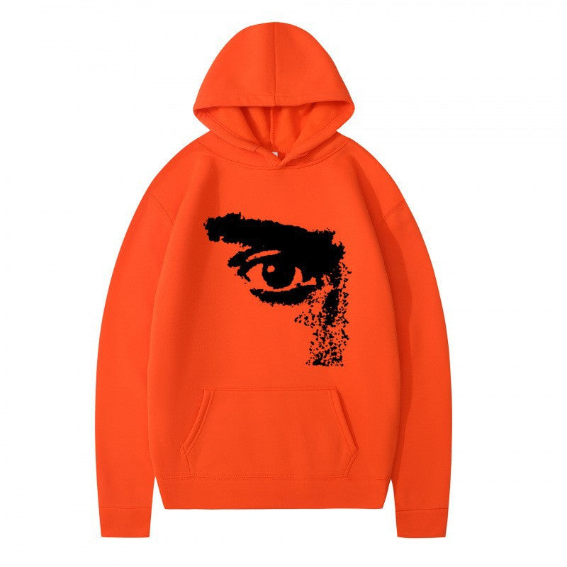 Kvinnors hoodie med modern, konstnärlig tryck Mirla-Eva Jonsson