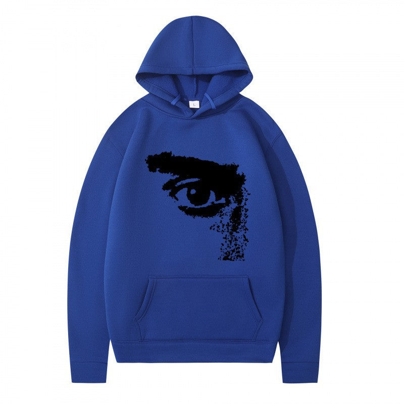 Kvinnors hoodie med modern, konstnärlig tryck Mirla-Eva Jonsson