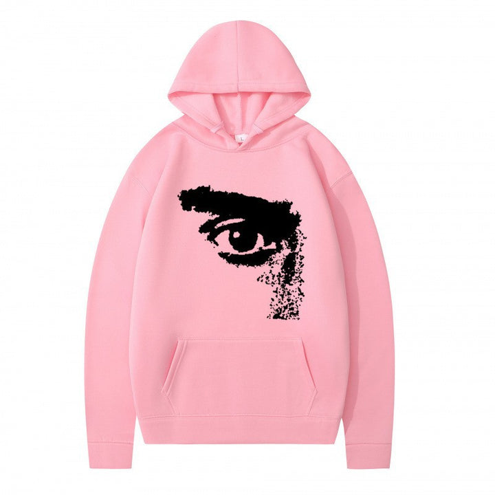 Kvinnors hoodie med modern, konstnärlig tryck Mirla-Eva Jonsson